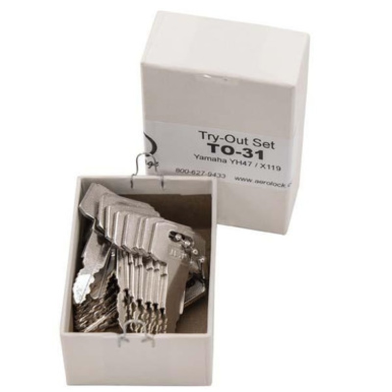 Aero Lock YH47 Tryout Keys Set Yamaha, Suzuki ATV and Motorcycles 1981 & Up – Code Series: B – 16 Keys