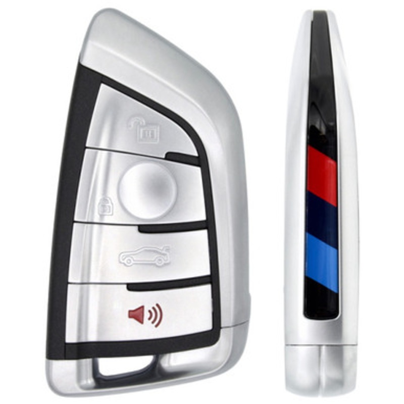 BMW 4 Button Smart Key with Chrome Colored Trim CAS4, NBGIDGNG1, 315 MHz – Aftermarket
