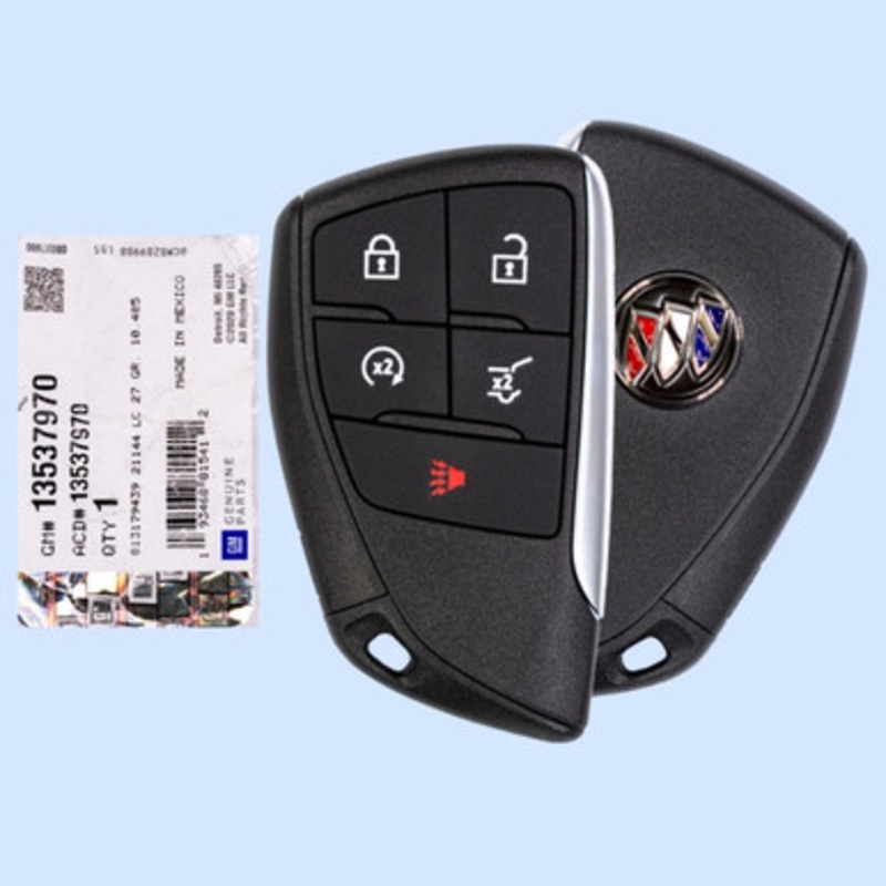 Buick 5 Button Smart Key YGOG20TB1, 13537970, 433 MHz – New OEM