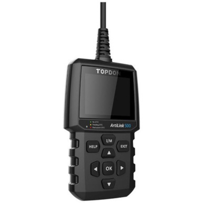 TopDon Artilink 500 – OBDII Diagnostic Scan Tool – O2 Sensor – 18V – 2.8 LCD – DTC Library Lookup – Live Data Monitoring