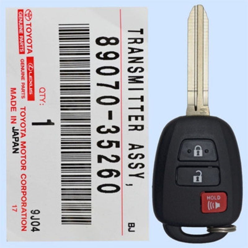 Toyota Remote Head Key HYQ12BEL, 89070-35260, 315 MHz – New, OEM