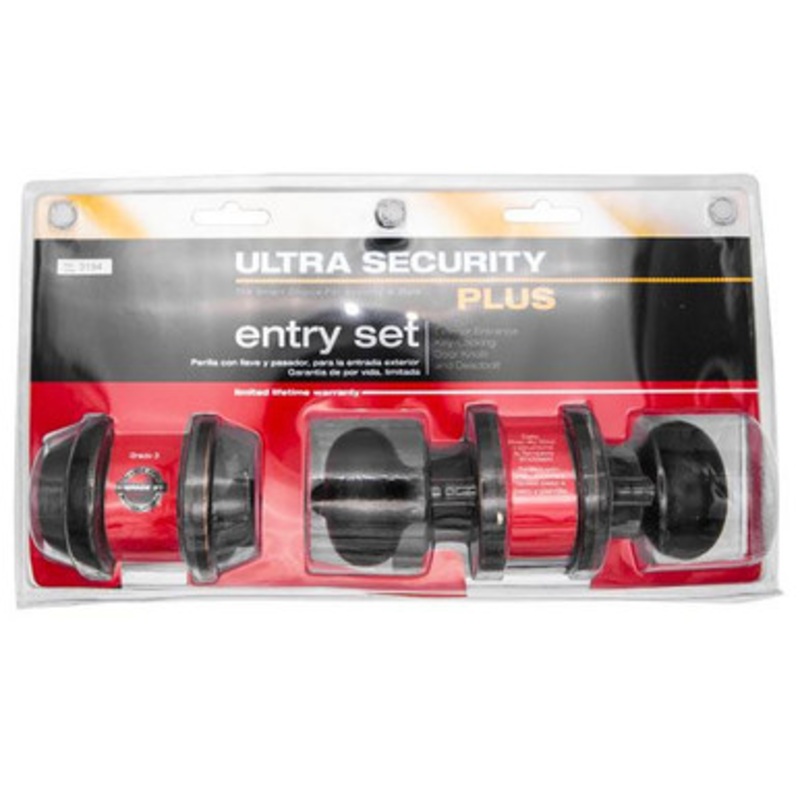 Ultra 82049 Grade 3 Combo Entry Door Knob & Deadbolt – Schlage SC1 – Oil Rubbed Bronze – US10B