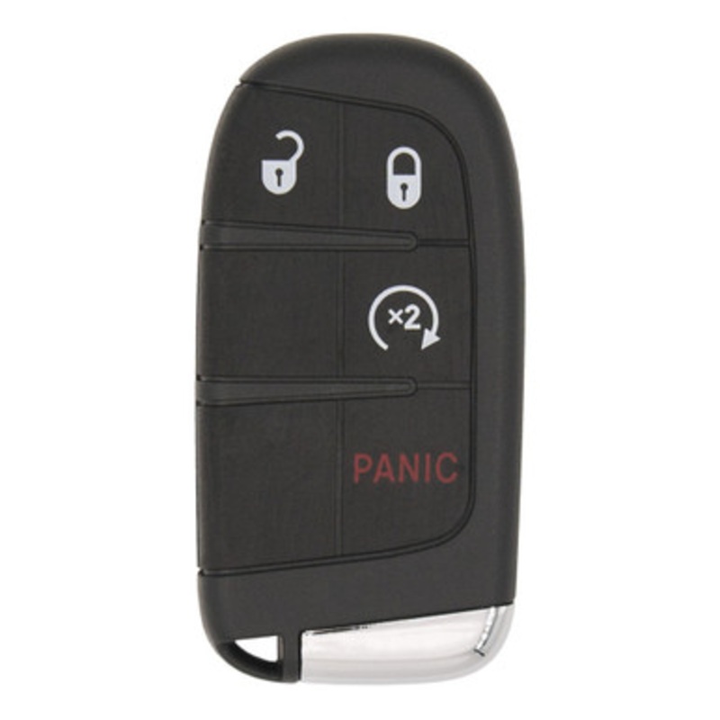 Keyless2Go Jeep 4-Button Smart Key M3N-40821302 6BY88DX9AA 433 MHz, Premium Aftermarket, CDJ-KP4-071-AFB-ZZZZ-001