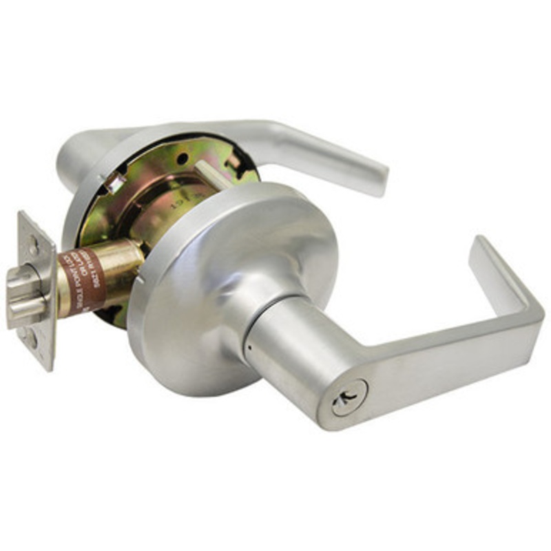 PLS L170 Grade 1 Door Lever 2-3/4 – Classroom – SC4 – KD – Satin Chrome 26D