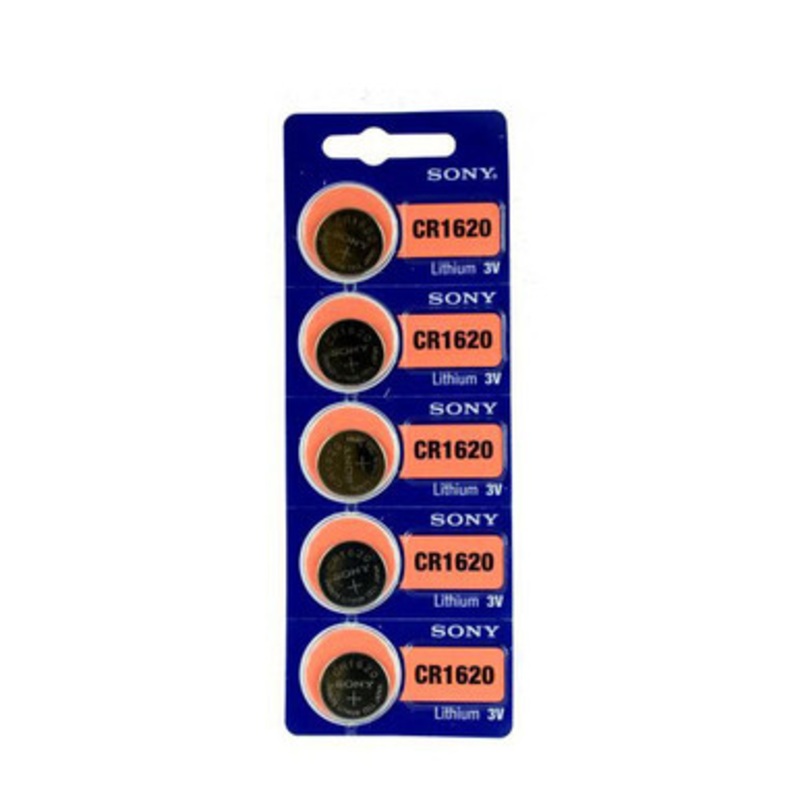 SONY CR1620 Coin Battery, 5 Pack