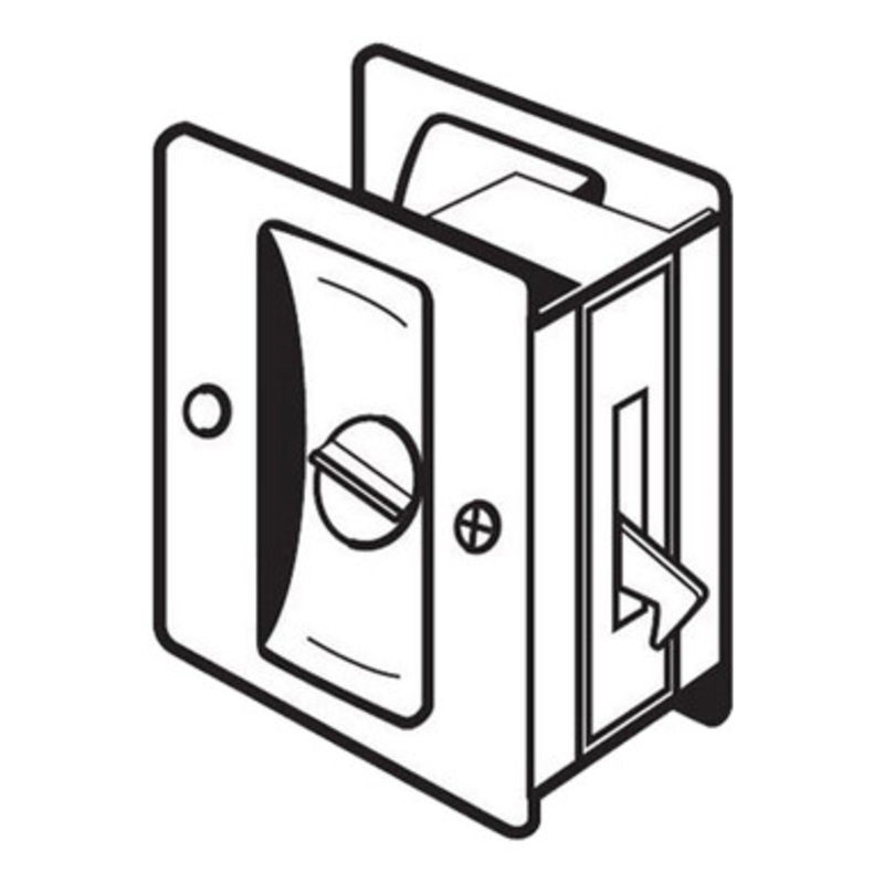 DON-JO PDL-101 Pocket Door Lock Privacy Brass US3