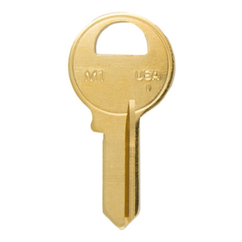 Ilco M1 1092 Metal Key Blank For Various Master Padlocks – Bronze (50 Pack)