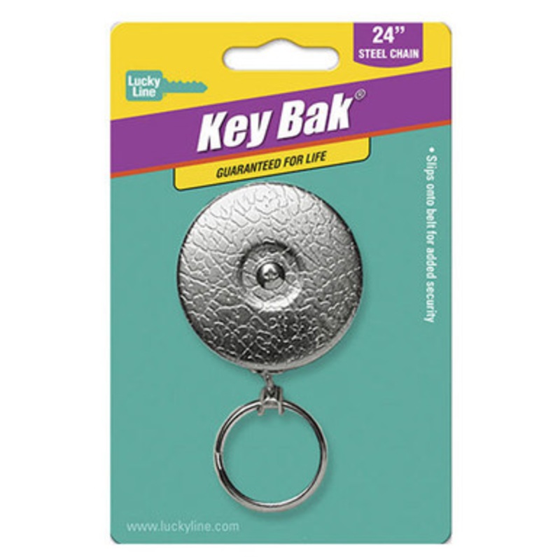 Lucky Line Key Reel Key Bak Slip On CHROME – 1 Pcs – Carded