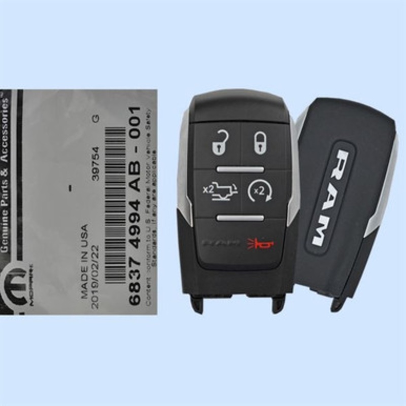 RAM 5 Button Smart Key GQ4-76T, 68374994AB, 433 MHz – New OEM