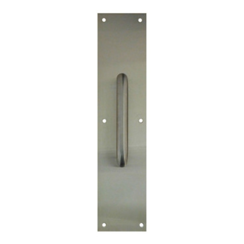 DON-JO Pull Plate 7116 With 3/4-inch Round Pulls Stainless Steel – US32D
