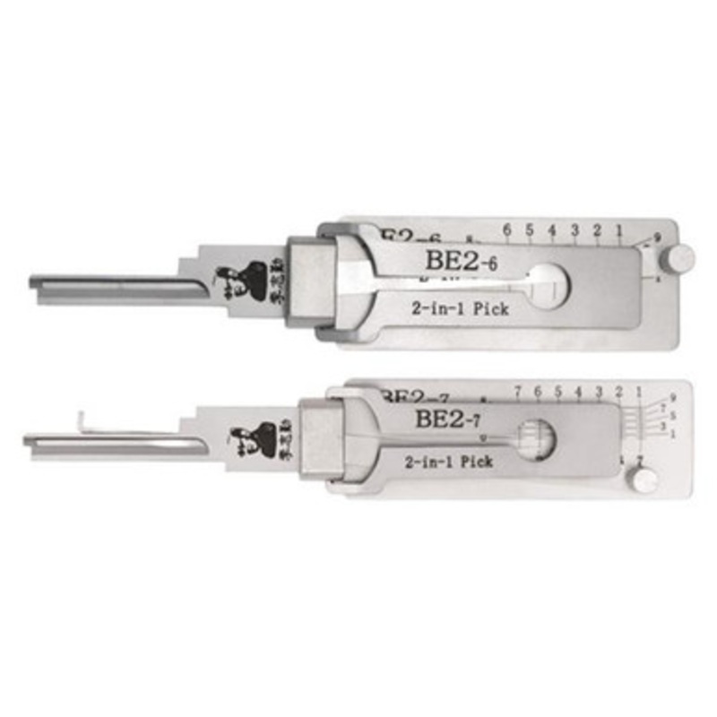 Original Lishi Bundle Of 2-in-1 Residential Picks For BE2 BEST A Keyway 6-Pin and 7-Pin Locks