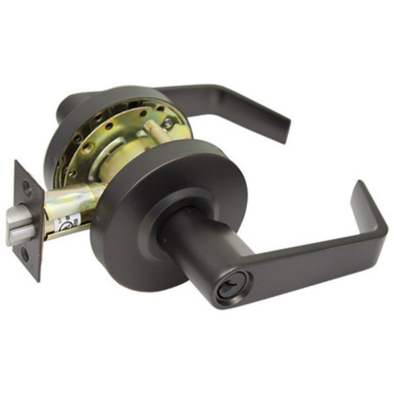PLS L280FW Grade 2 Door Lever – Storeroom – SC4 – K2 – Oil Rubbed Bronze 10B – 2-3/4 BACKSET