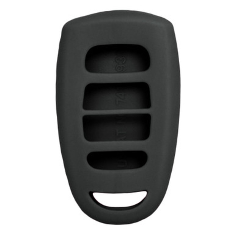 Replacement Silicone Jacket Keyless Remote Cover HYKIK34 for Kia 4 Button Remote FCC ID: SV3HMTX with Metal Ring – Black