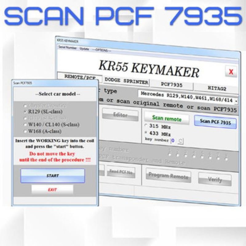 Scan PCF7935 Software License UPGRADE For KR55 MB Key Maker