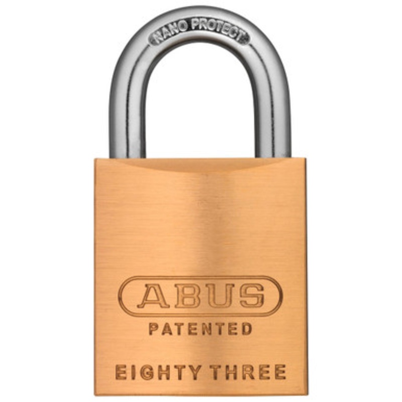 ABUS 83 Series Padlock 83/45 S2 Brass Without Cylinder