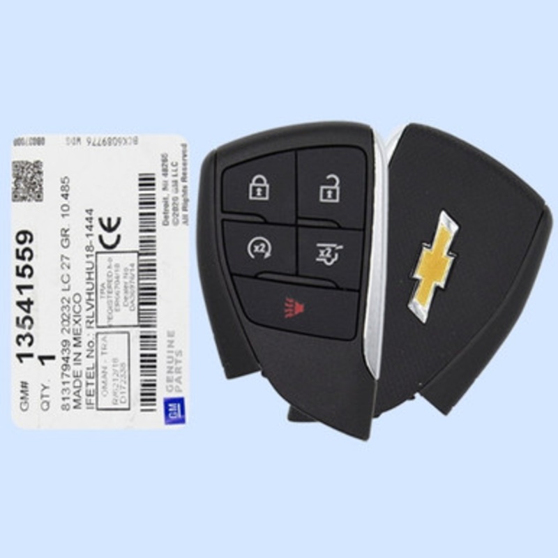 Chevrolet 5 Button Smart Key YG0G21TB2, 13541559, 433 MHz – New OEM