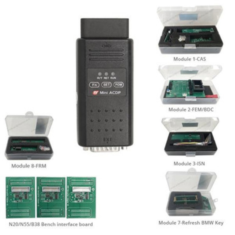 Mini ACDP BMW Key Programming Tool – Modules 01, 02, 03, 07, 08 Plus N20/N55/B38 Adapter set