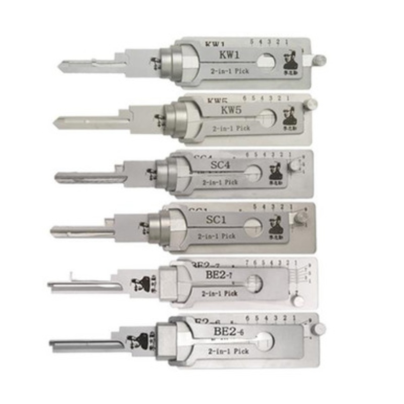 Original Lishi Bundle Residential Tools KW1 / KW5 / SC1 / SC4 / BE2-6 / BE2-7