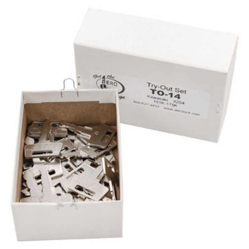 Aero Lock X254 Tryout Keys Set For Kawasaki ATV – Code Series: 101K-175K – 27 Keys