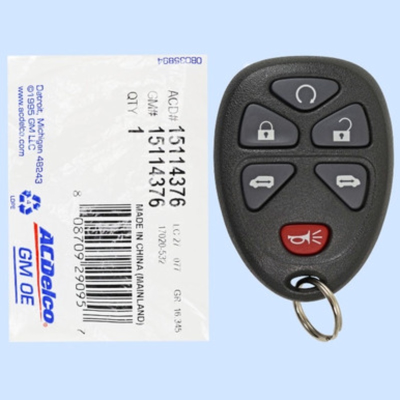 Buick Chevrolet Pontiac 6-Button Remote KOBGT04A 15114376 – New OEM