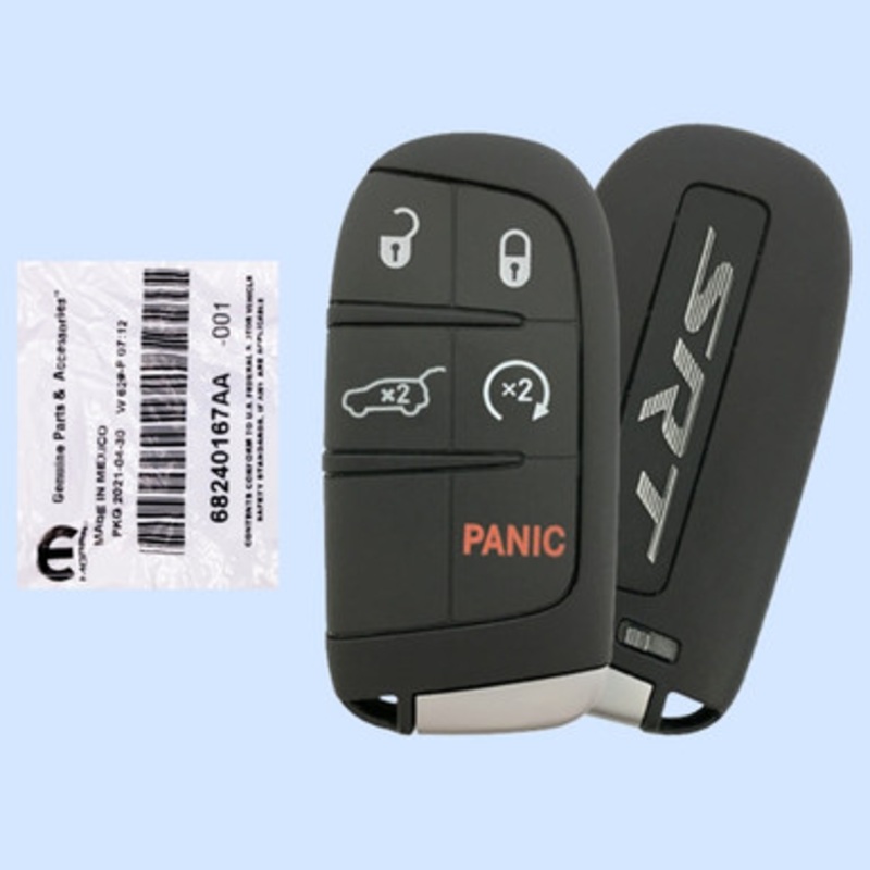Dodge Jeep 5 Button Smart Key SRT Logo M3N-40821302, 68240167AA, 433 MHz – New OEM