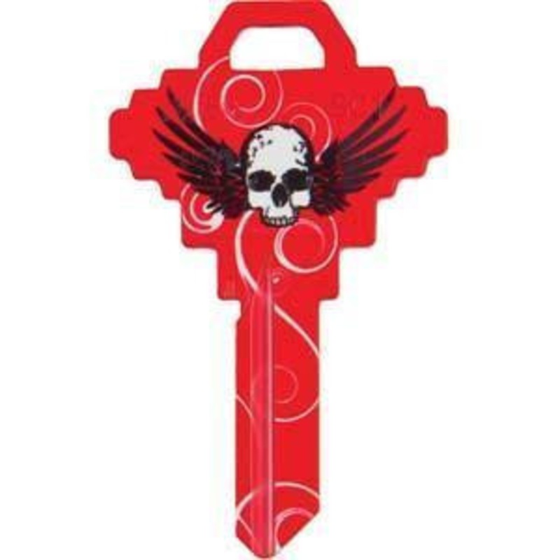 ILCO KW1/KW10 BIG Personali-Keys (large bow keys) SKULL – 5 PACK