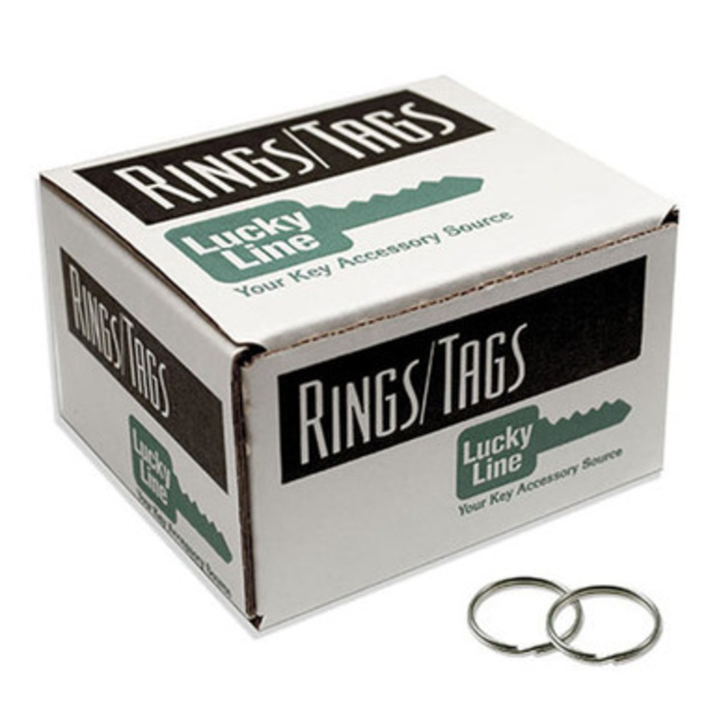 Lucky Line 1-1/4 Inch  Split Key Rings Nickel-Plated – 100 Pcs – Display Box