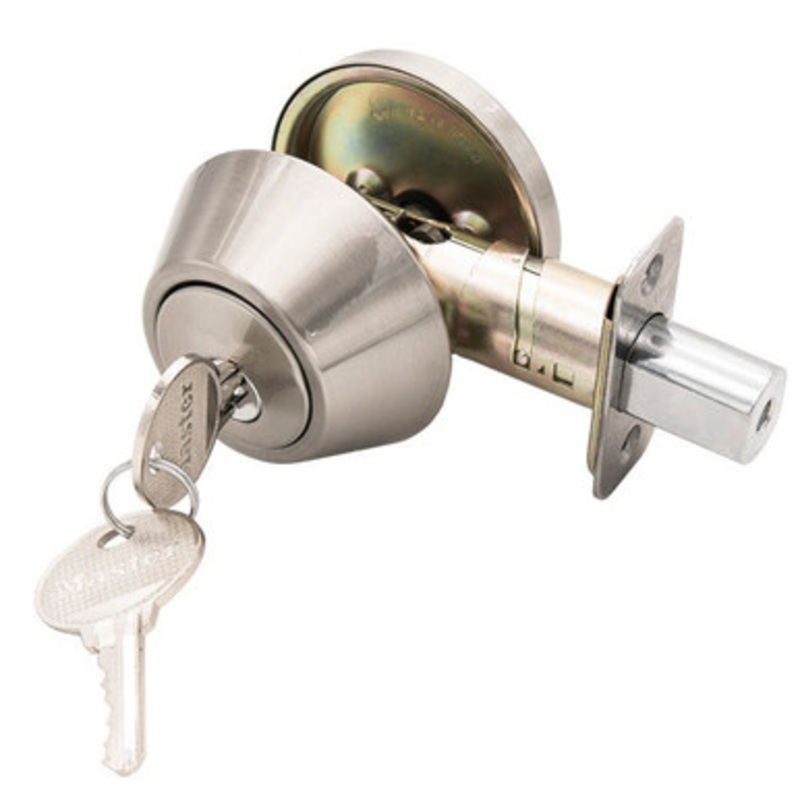 Master Lock DS0615KA4S Single Cylinder Deadbolt SC1 – Grade 3 – US15 – Satin Nickel
