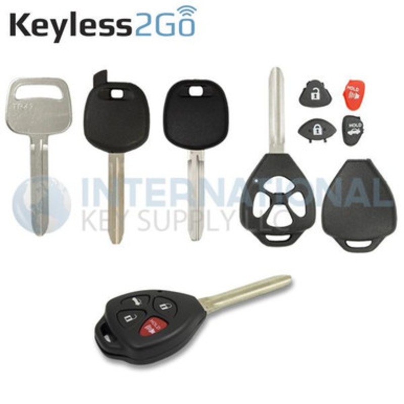 Keyless2Go Sample Pack For Toyota: K2G-TR47, TOY43-SH, K-TOY44D, RK-TOY-401, DSHELL-153