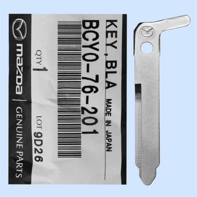 Mazda Emergency Insert Key Blade – Left Groove BCY0-76-201, MZ31 – New, OEM