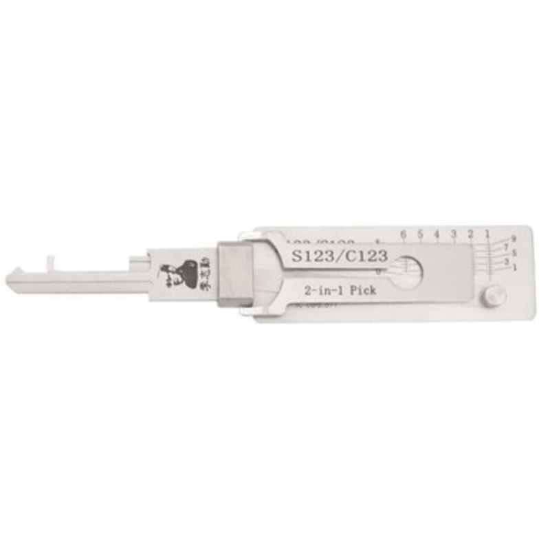 Original Lishi 2 in 1 Pick for Schlage C123 / S123 Locks – Anti-Glare