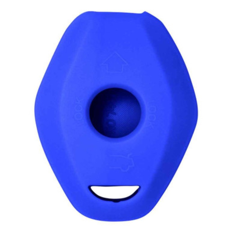 Replacement Silicone Jacket Keyless Remote Cover BMWJ33 for BMW 3 Button Remote Key FCC ID: LX8 FZV – Blue