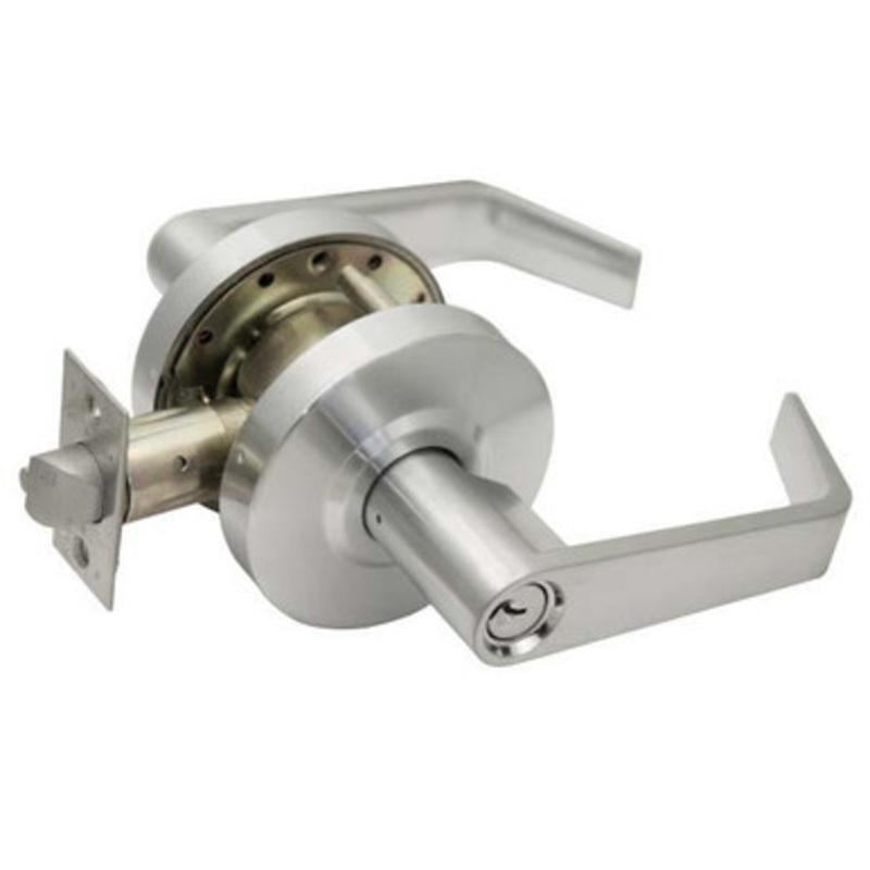 TELL PRO LINE Grade 2 Classroom Door Lever  2-3/4 Backset KA4 – Satin Chrome 26D