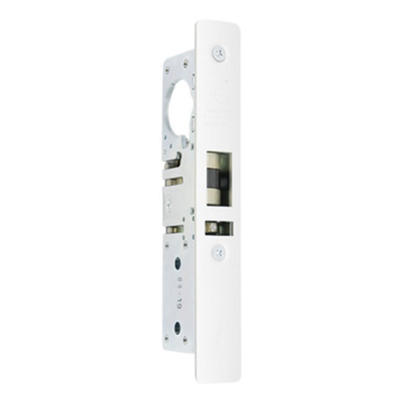 Adams Rite 4511 Standard Deadlatch, Radius Faceplate, 7/8 Backset, RH/LHR, 2-5/8 Strike – Clear Anodized