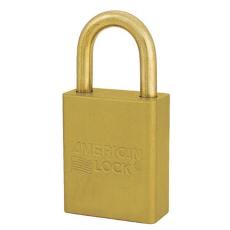 American Lock #A1105 1-1/2 in Aluminum Safety Lockout Padlock 0 Bitted – Yellow