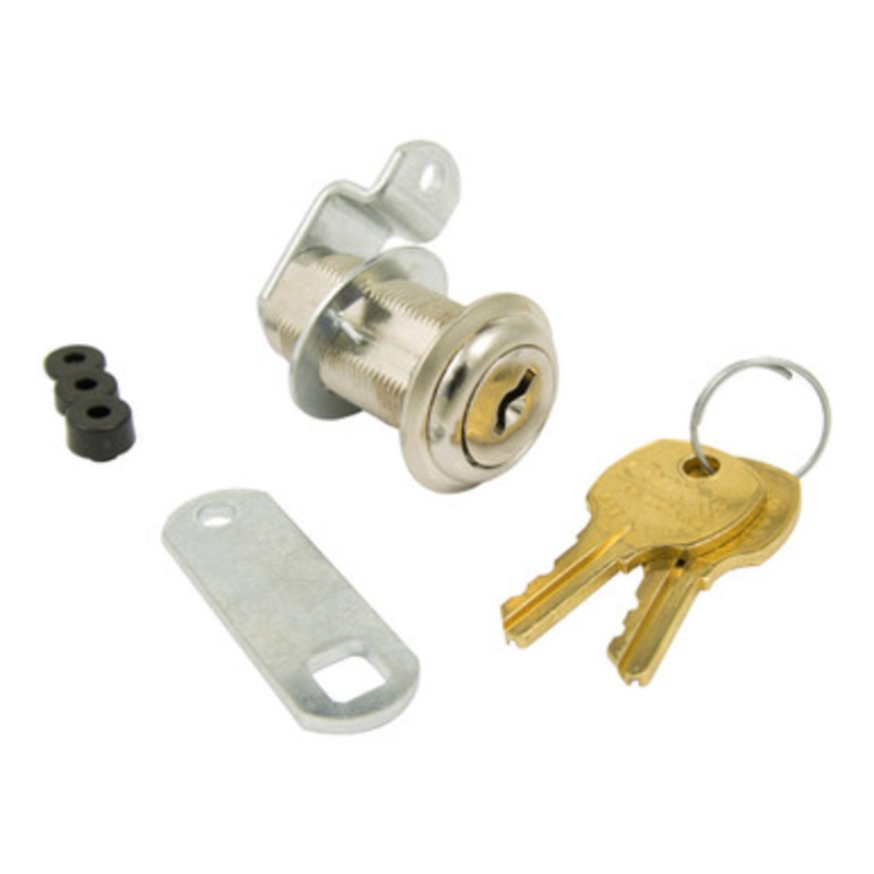 Compx Pin Tumbler Cam Lock 23/32 Cam Keyed Alike 80 – US26 Bright Chrome