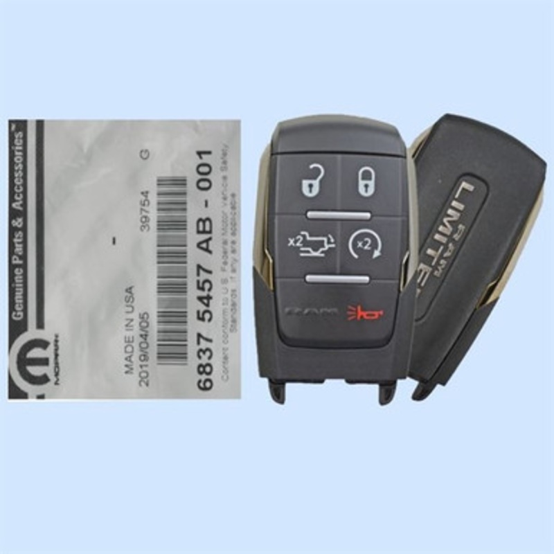 RAM Limited 5 Button Smart Key GQ4-76T, 68575431AA, 433 MHz – New OEM