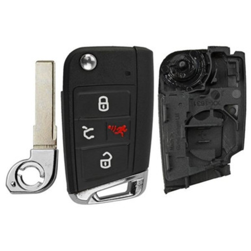 VW New Style Flip Key Case, Pad, and Blade