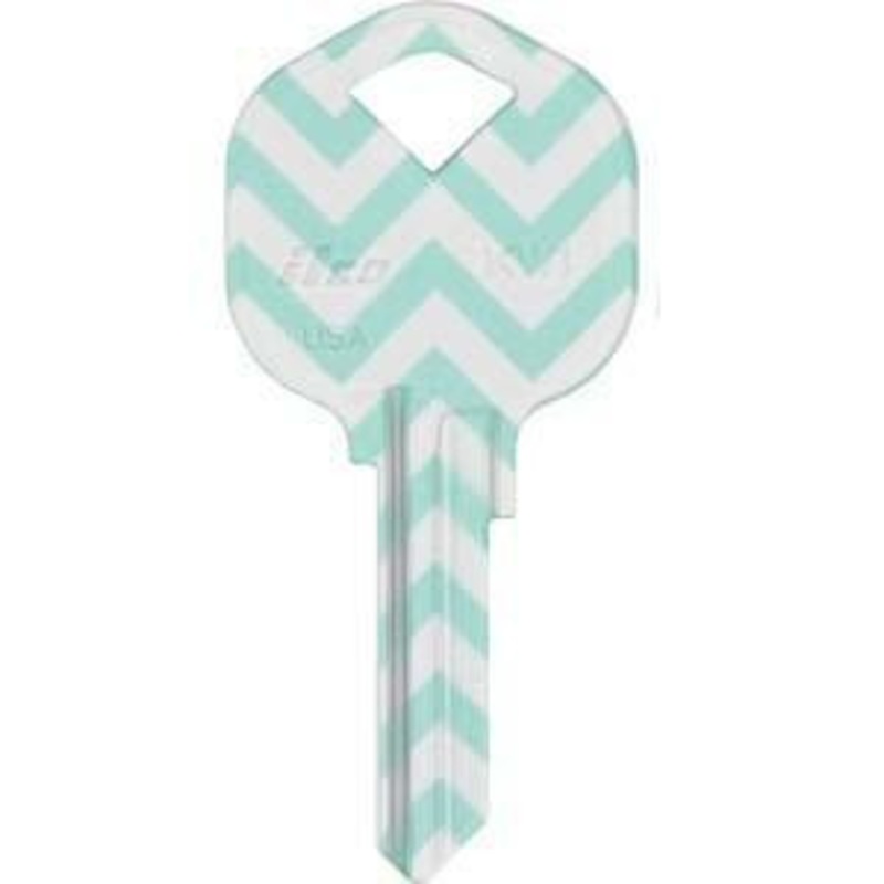 ILCO KW1/KW10 BIG Personali-Keys (large bow keys) CHEVRON- 5 PACK