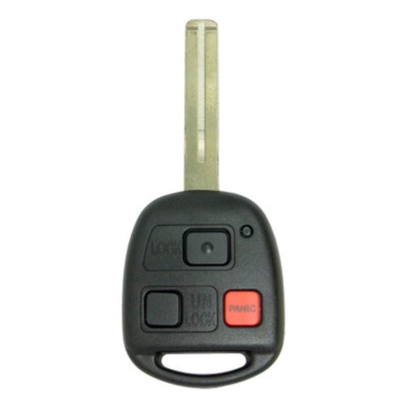 Keyless2Go Remote Key w/Red Button 4D68 Chip Short Blade Replacement for Lexus HYQ1512V, TLS-KH3-051-AFB-ZZZZ-001