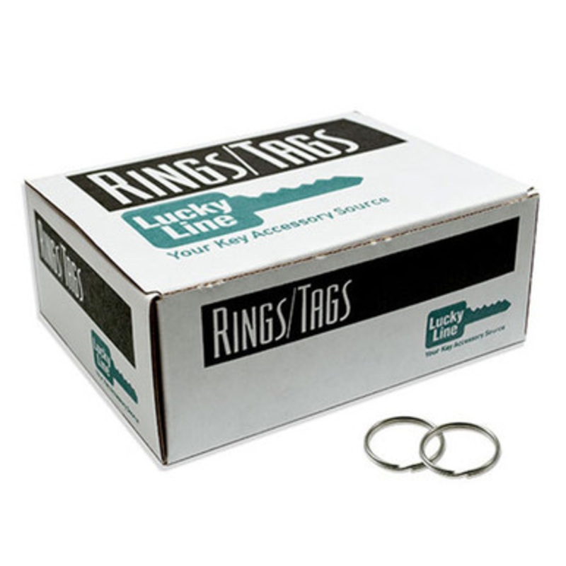 Lucky Line 1-1/8 Inch  Split Key Rings Nickel-Plated – 100 Pcs – Display Box