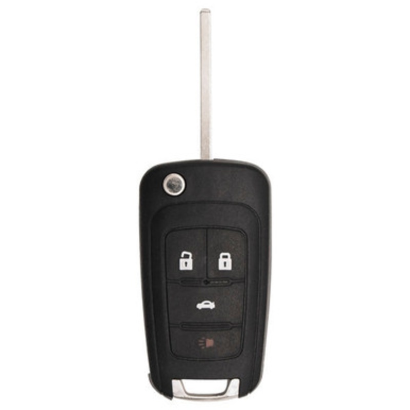 Keyless2Go GM 4 Button Magic Reusable PEPS Proximity Flip Key OHT05918179, 13504283, 13531358, 315 MHz – Premium Aftermarket