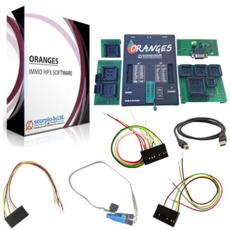 Orange5 Universal EEPROM & MCU Programmer Base Unit + IMMO HPX + Accessories Bundle