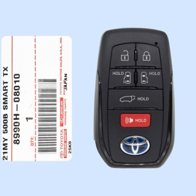 Toyota 6 Button Proximity Key HYQ14FBX, 8990H-08010, G Board – Blue Logo, New OEM