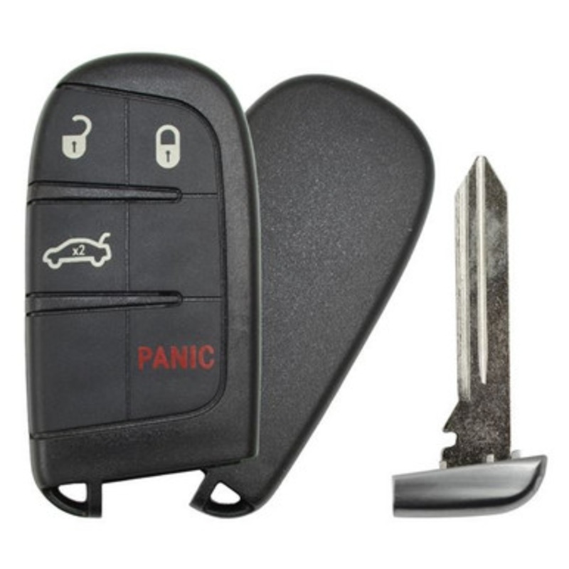 Dodge 4-Button Smart Key M3N-40821302 68051387AH 433 MHz, Refurbished Recase