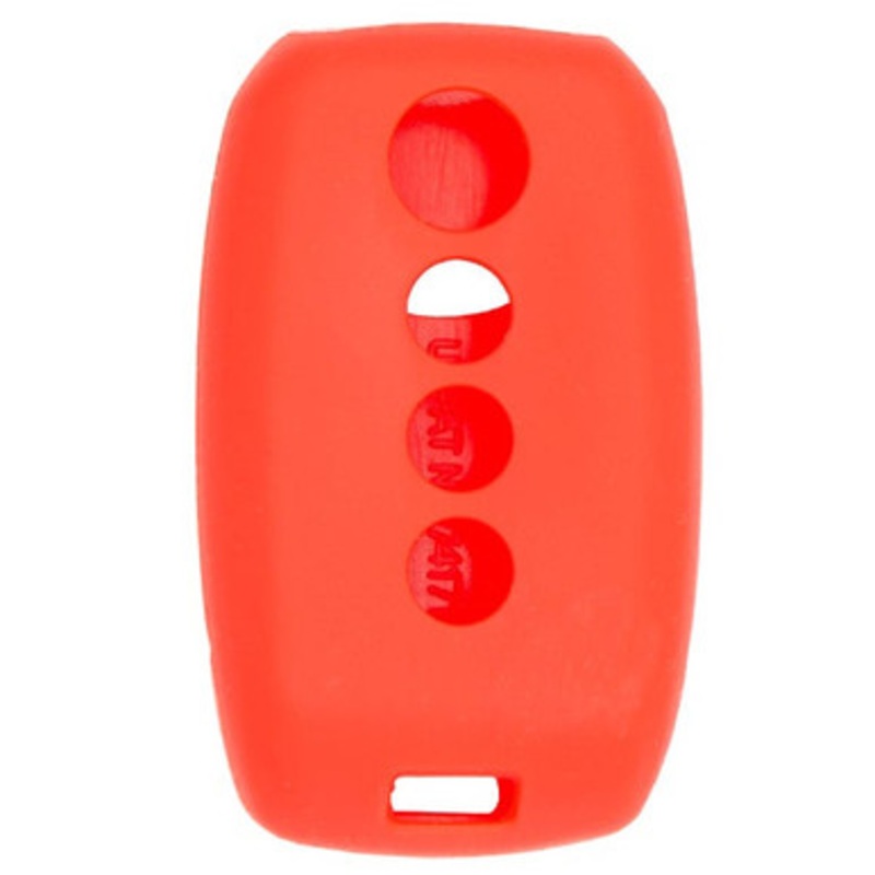 Replacement Silicone Jacket Keyless Remote Cover HYKIK74 for Kia 4 Button Proximity Smart Key FCC ID: SY5XMFNA433 – Red
