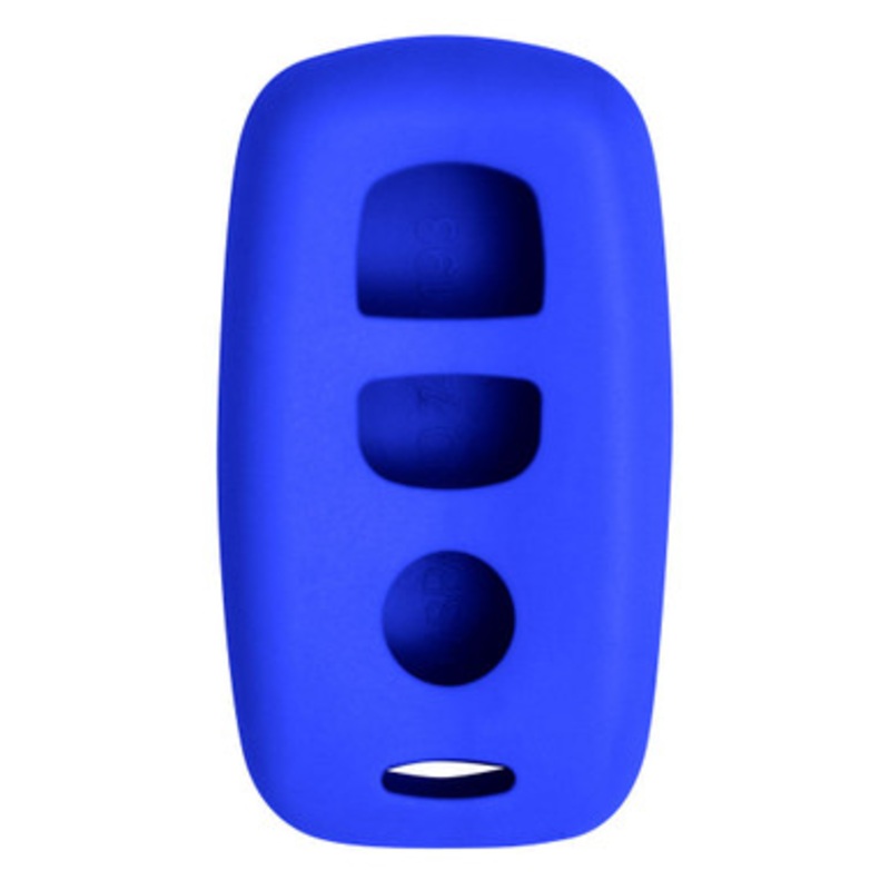 Replacement Silicone Jacket Keyless Remote Cover MZDAM13 for Mazda 3 Button Remote FCC ID: KPU41846 KPU41794 – Blue