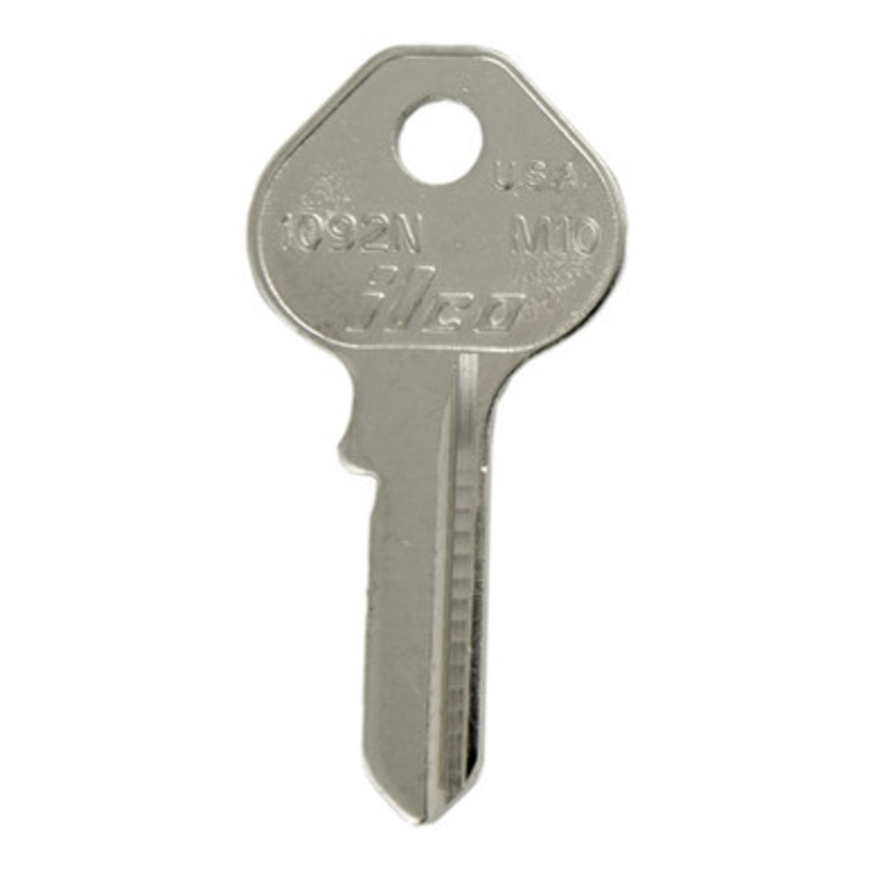 Ilco 1092N M10 Metal Key Blank for Various Padlocks (10 Pack)