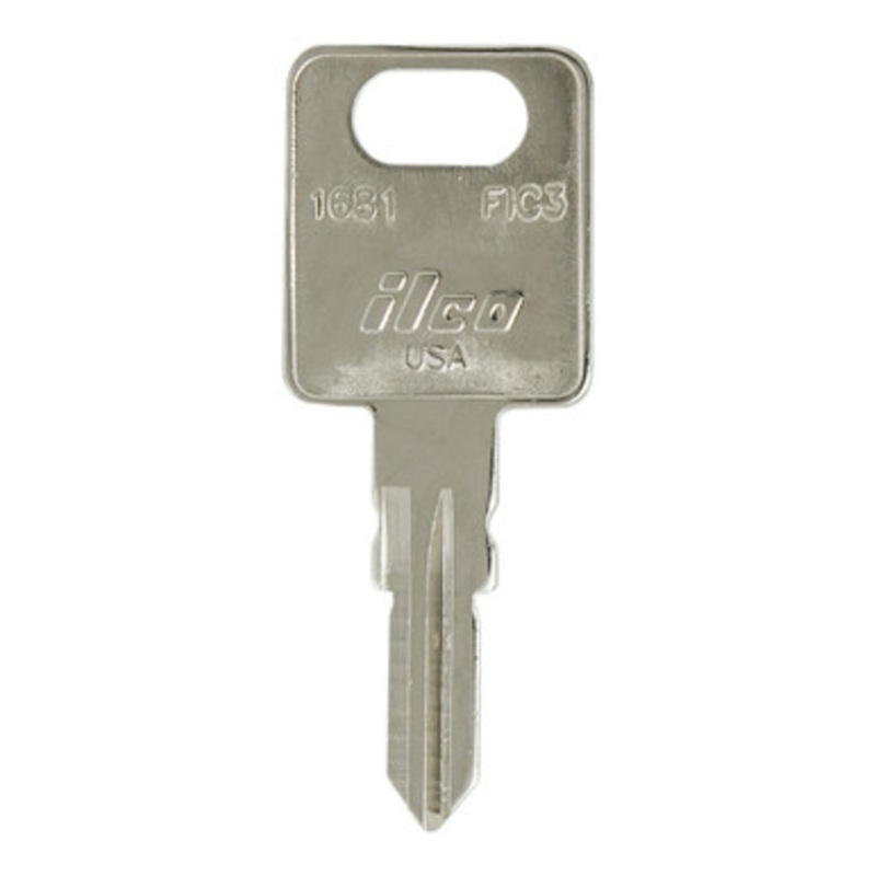 Ilco 1681 FIC FIC3 Auto Metal Key Blank for Case Fastec FIC Kencon (10 Pack)