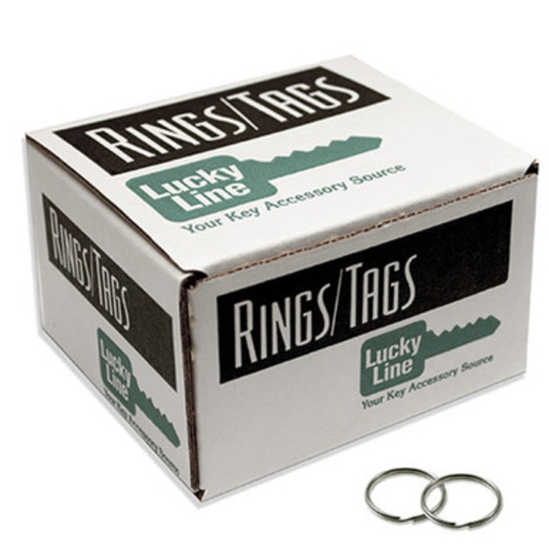 Lucky Line 1-Inch  Split Key Rings Nickel-Plated – 100 Pcs – Display Box